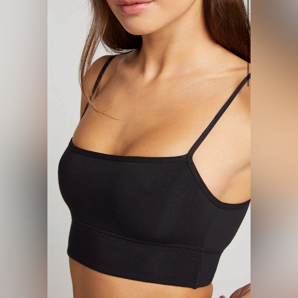 Negative Underwear Black Cotton Bralette